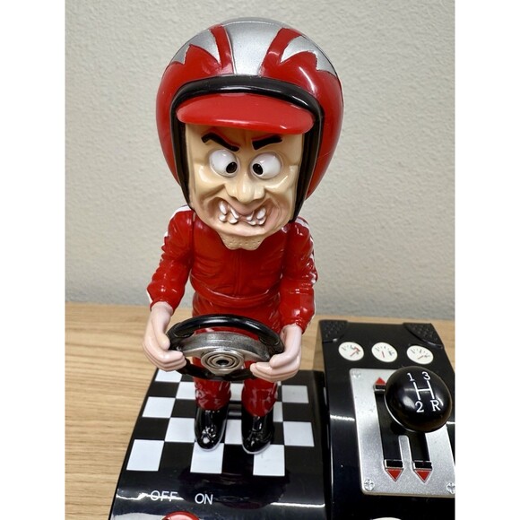 Gemmy Red Road Rage Racer Toy Electronic Moving Bobble Head Working Tested Dad - Picture 2 of 9
